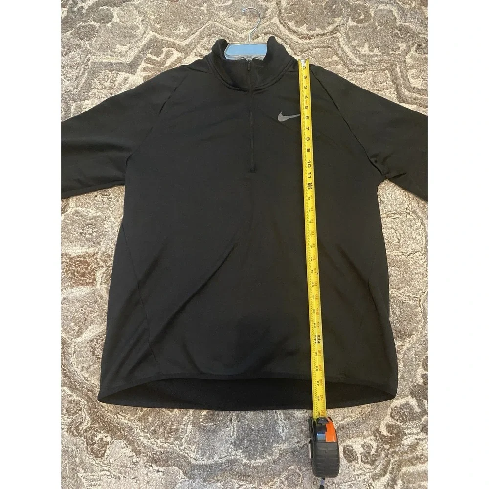 Nike Pullover Mens Black Dri Fit 1/2 Zip Fleece Lined Mock Size XL Sweatshirt